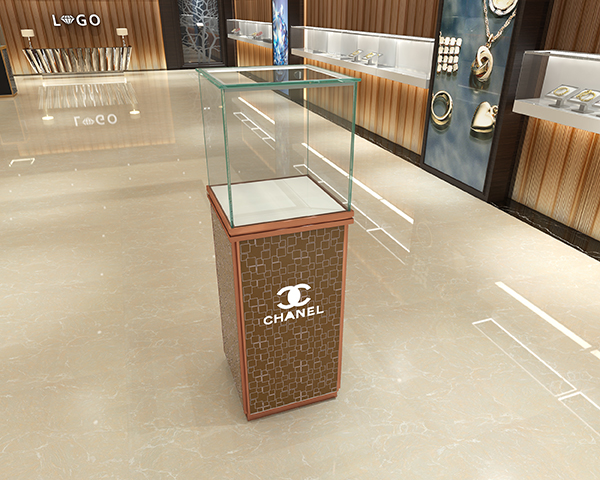 玻璃柜台展示柜A款-3号花纹