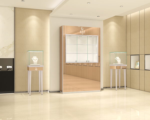 玻璃靠墙高柜珠宝展示柜C5款