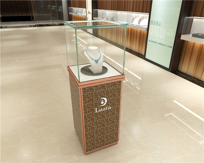珠宝旋转独立展示柜A款-2号花纹