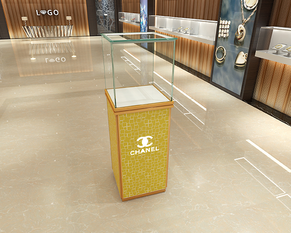 玻璃柜台展示柜A款-3号花纹