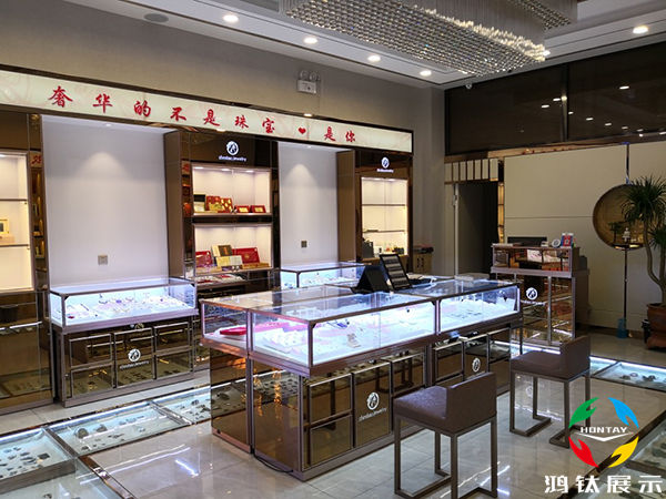 珠宝首饰柜,定制珠宝首饰柜,鸿钛珠宝展柜,珠宝展柜公司