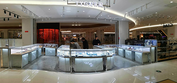 珠宝展柜定制,鸿钛玻璃珠宝展柜,鸿钛珠宝展柜厂